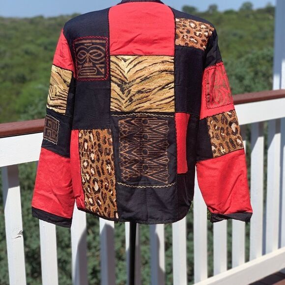 ALLURE Patchwork Animal Print Apparel Jacket - Picture 11 of 12